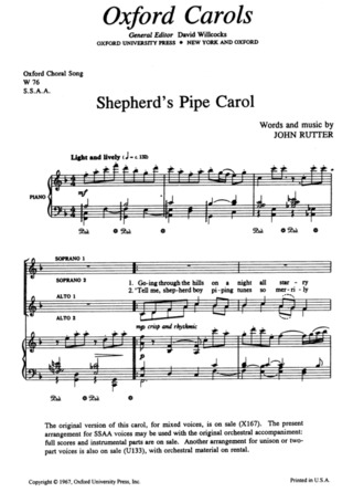 John Rutter - Shepherd's pipe carol
