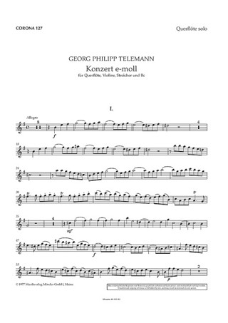 Georg Philipp Telemann - Concerto E minor