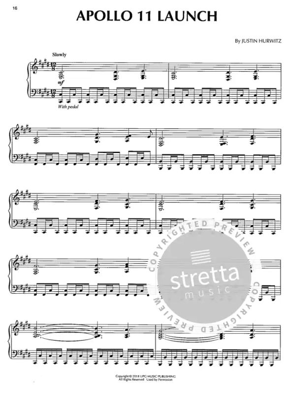 First Man From Justin Hurwitz Buy Now In Stretta Sheet Music Shop