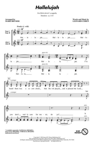 Leonard Cohen - Hallelujah - SSAA a Cappella