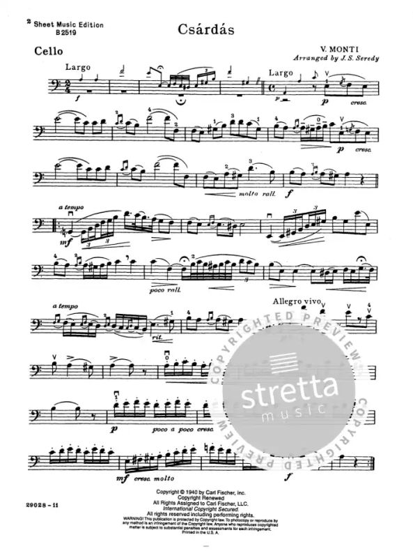 Czardas from Vittorio Monti | buy now in the Stretta sheet music shop