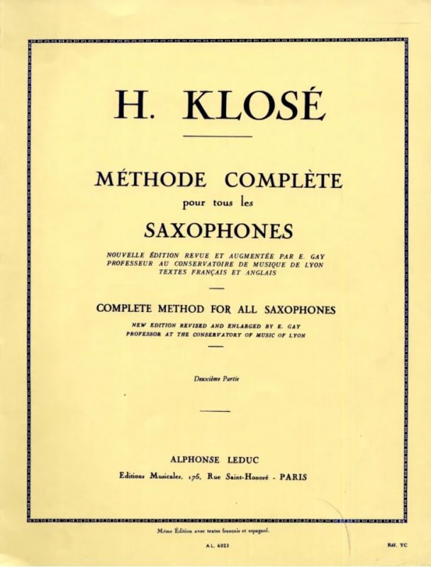 Hyacinthe Eleonore Klosé - Complete Method 2