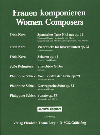Kern, Frida - Vier Stücke für Bläserquintett op. 25