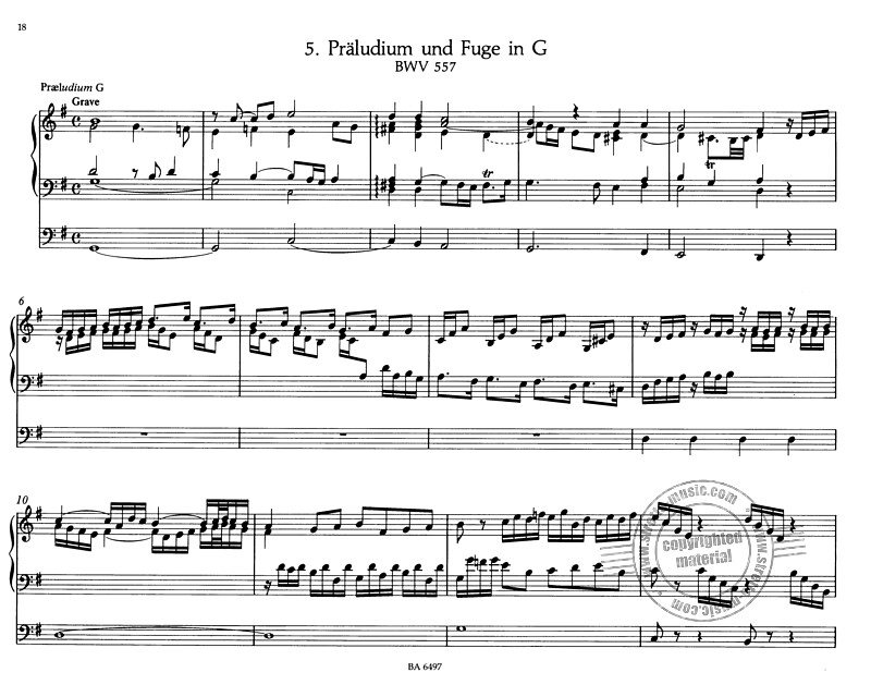 Johann Sebastian Bach - Acht kleine Präludien und Fugen BWV 553-560