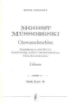 Modest Mussorgski - Chowanschtschina Studienpartitur
