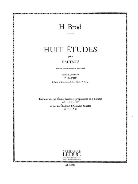 Henri Brod - 8 Etudes For Oboe Solo