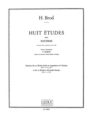 Henri Brod - 8 Etudes For Oboe Solo