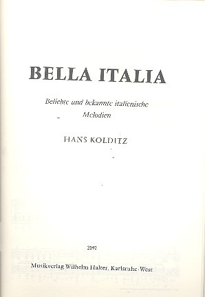 Hans Kolditz - Bella Italia - Potpourri