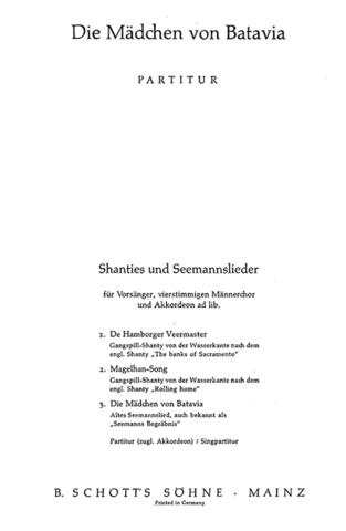 Hermann Erdlen - Drei Shanties und Seemannslieder