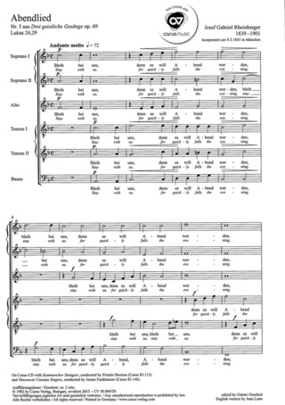 Josef Rheinberger - Abendlied F-Dur op. 69, 3 (1855)