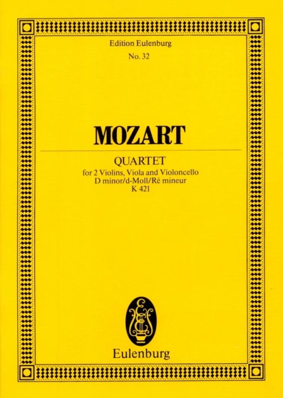 Wolfgang Amadeus Mozart - Quartet D minor d-Moll KV 421 (1783)