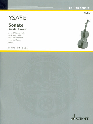 E. Ysaÿe - Sonate pour 2 violons seuls op. posthume