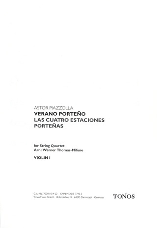 Astor Piazzolla - Verano Porteño – Sommer