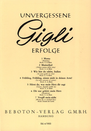 Gigli - Gigli - Unvergessene Erfolge für Gesang und Klavier