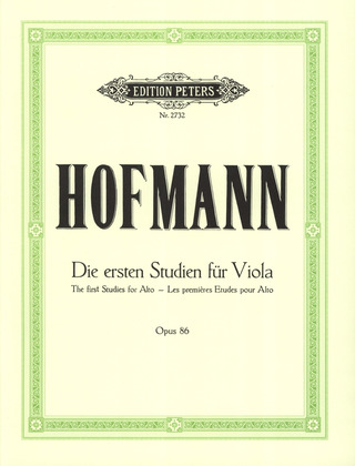 Richard Hofmann - Die ersten Studien für Viola op. 86