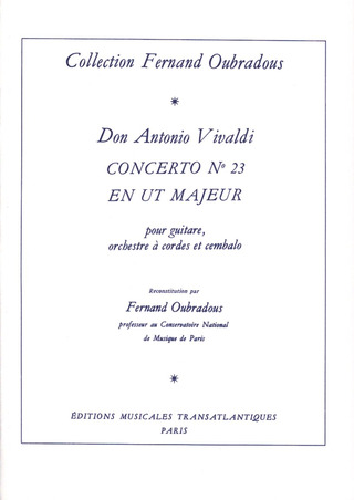 Antonio Vivaldi: Concerto 23 C-Dur - Git Str Cemb