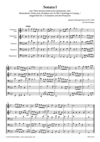 Johann Christoph Pezel: Sonata I