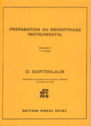 Odette Gartenlaub - Préparation au déchiffrage instrumental-Vol F 1