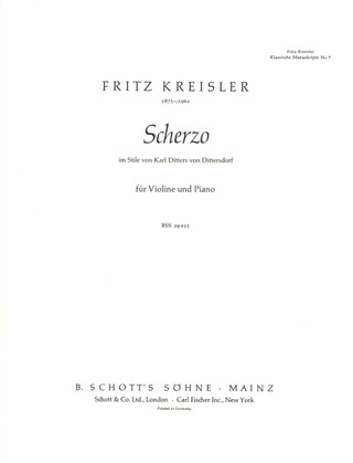 Fritz Kreisler - Scherzo im Stile von Karl Ditters v. Dittersdorf