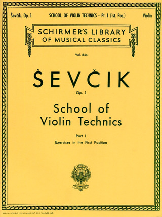 Otakar Ševčík: School of Violin Technics op. 1/1