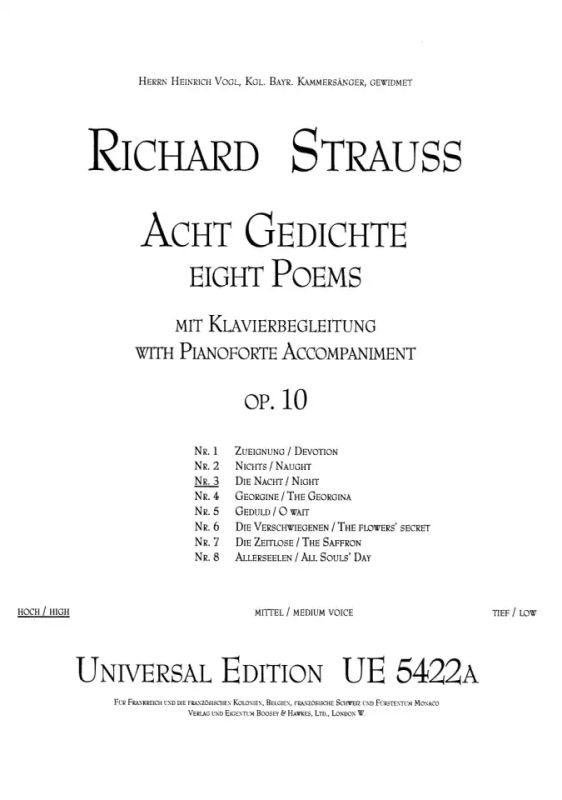 Richard Strauss - Night op. 10/3