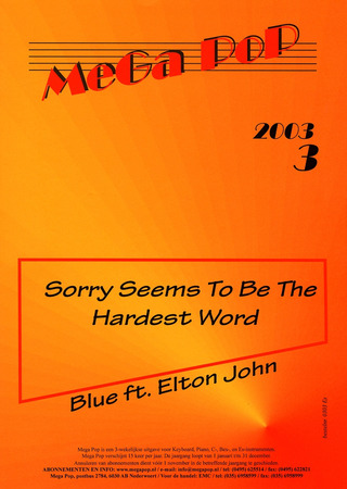 Blue + Elton John: Sorry Seems To Be The Hardest Word