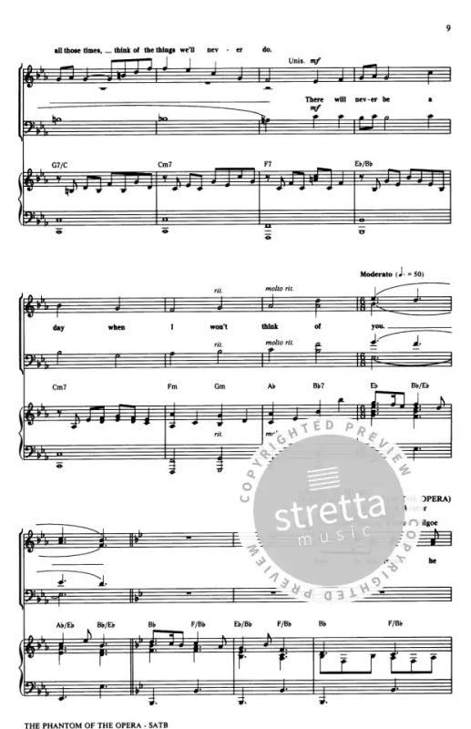 Andrew Lloyd Webber - Phantom Of The Opera Choral Medley (Lojeski) Satb / Pf