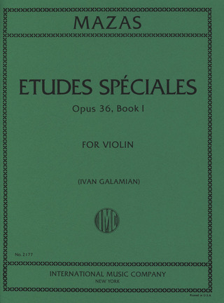 J.F. Mazas - Etudes spéciales op. 36/1