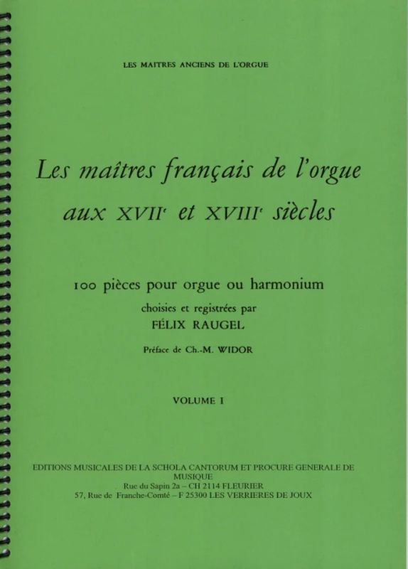 Raugel Felix - Les Maitres Francais De L'Orgue Vol 1