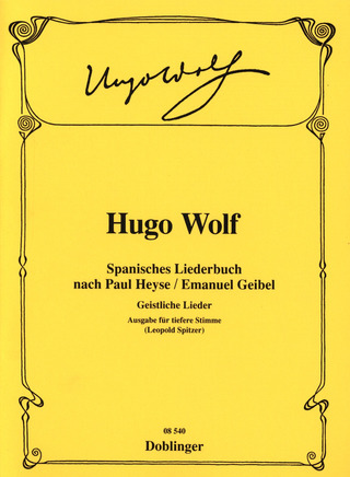 Hugo Wolf - Spanisches Liederbuch – tiefe Stimme