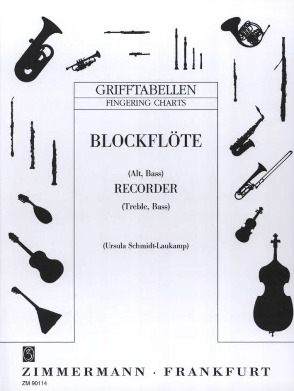 Ursula Schmidt-Laukamp - Grifftabelle für Blockflöte (Alt, Bass)