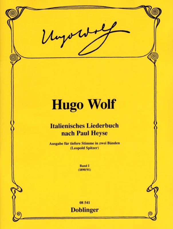 Hugo Wolf - Italienisches Liederbuch 1 (1-22) – tiefe Stimme