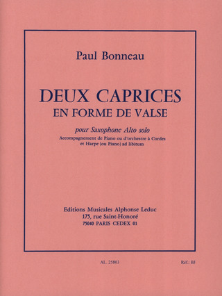 Paul Bonneau - 2 Caprices en Forme de Valse