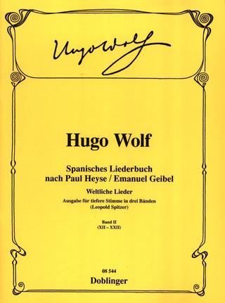 Hugo Wolf - Spanisches Liederbuch 2 – tiefe Stimme