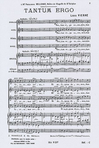 Louis Vierne - Tantum Ergo Op.2