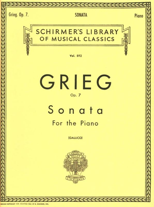 Edvard Grieg - Sonata, Op. 7