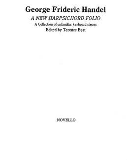 Georg Friedrich Händel - A New Harpsichord Folio