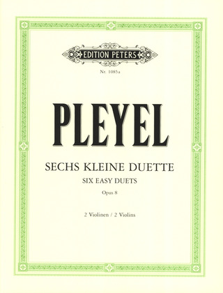 Ignaz Josef Pleyel - 6 kleine Duette op. 8