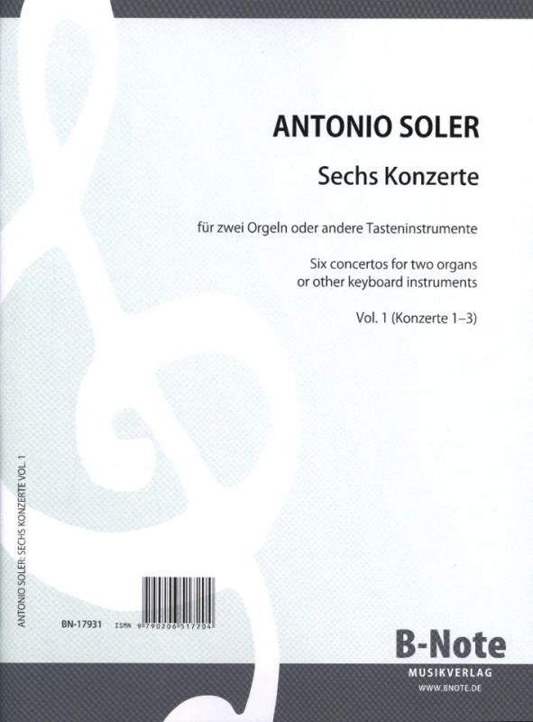 Antonio Soler - Sechs Konzerte vol.1 (1-3)