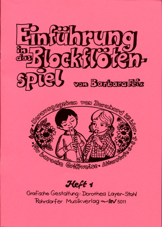 Barbara Feix - Einführung in das Blockflötenspiel 1