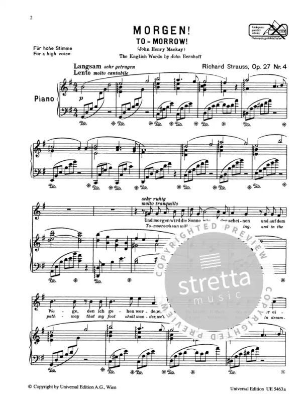 Richard Strauss - Lieder-Album I – Hohe Stimme (1)