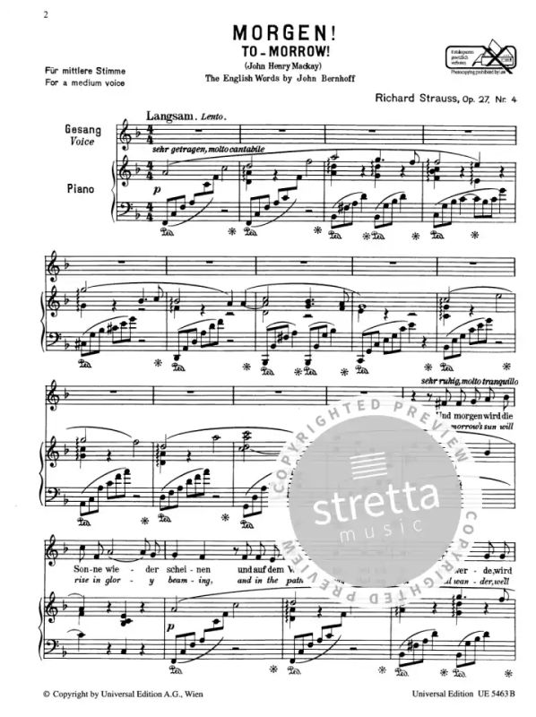 Richard Strauss - Lieder–Album 1 – mittlere Stimme (2)