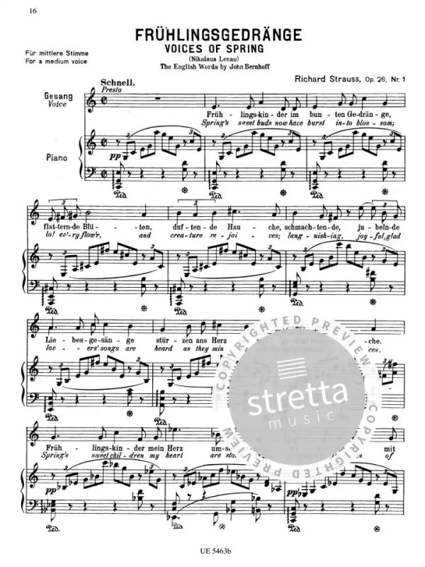 Richard Strauss - Lieder–Album 1 – mittlere Stimme (4)