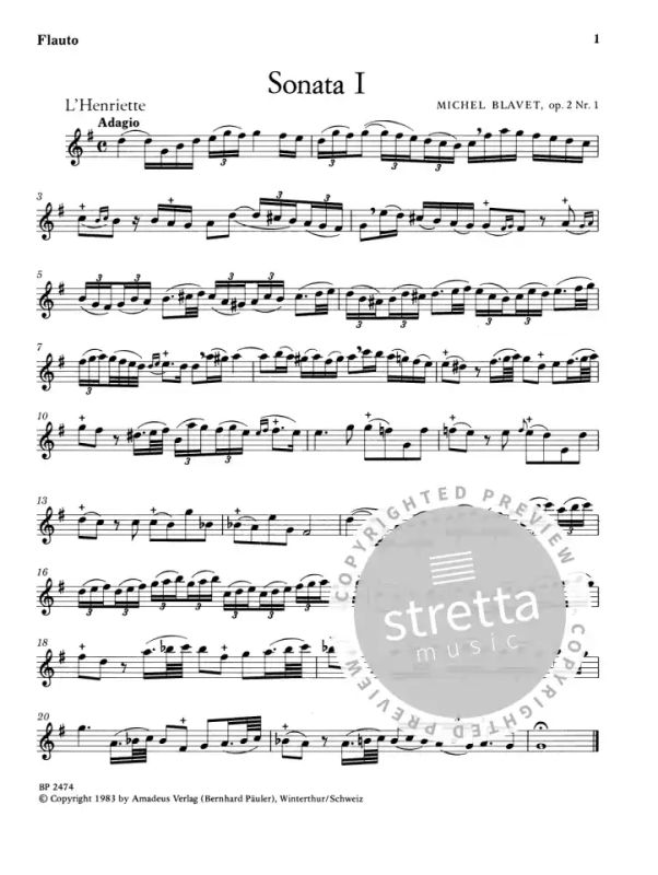 Michel Blavet - Six Sonatas op. 2