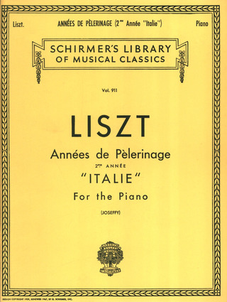 Franz Liszt et al. - Annees De Pelerinage Book 2 'Italie'