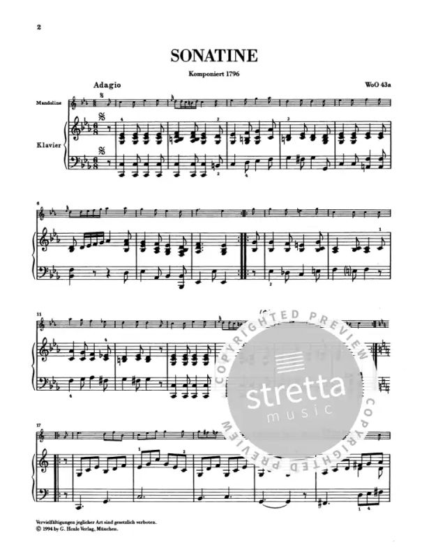 Ludwig van Beethoven - Werke für Mandoline und Klavier