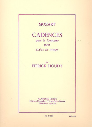 Wolfgang Amadeus Mozart - Cadenzas by P.Houdy for Concerto for Flute & Harp