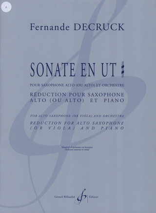 Fernande Decruck - Sonate en ut diese