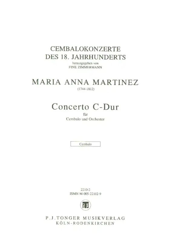 Marianna von Martines - Konzert C-Dur für Cembalo und Orchester