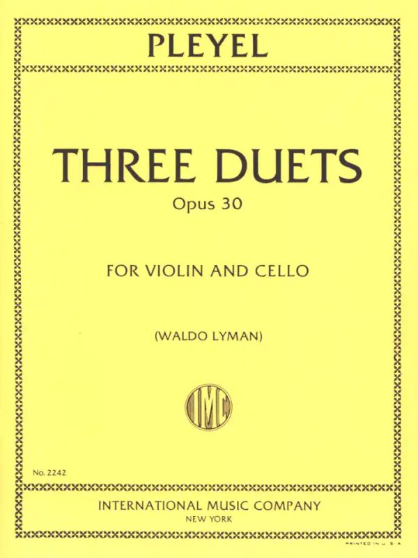 Ignaz Josef Pleyel - Three Duets Opus 30